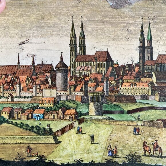 VTG Cookie LG Biscuit Tin Otto Schmidt Nurnberg Germany Colorful Litho Graphics - Picture 8 of 13